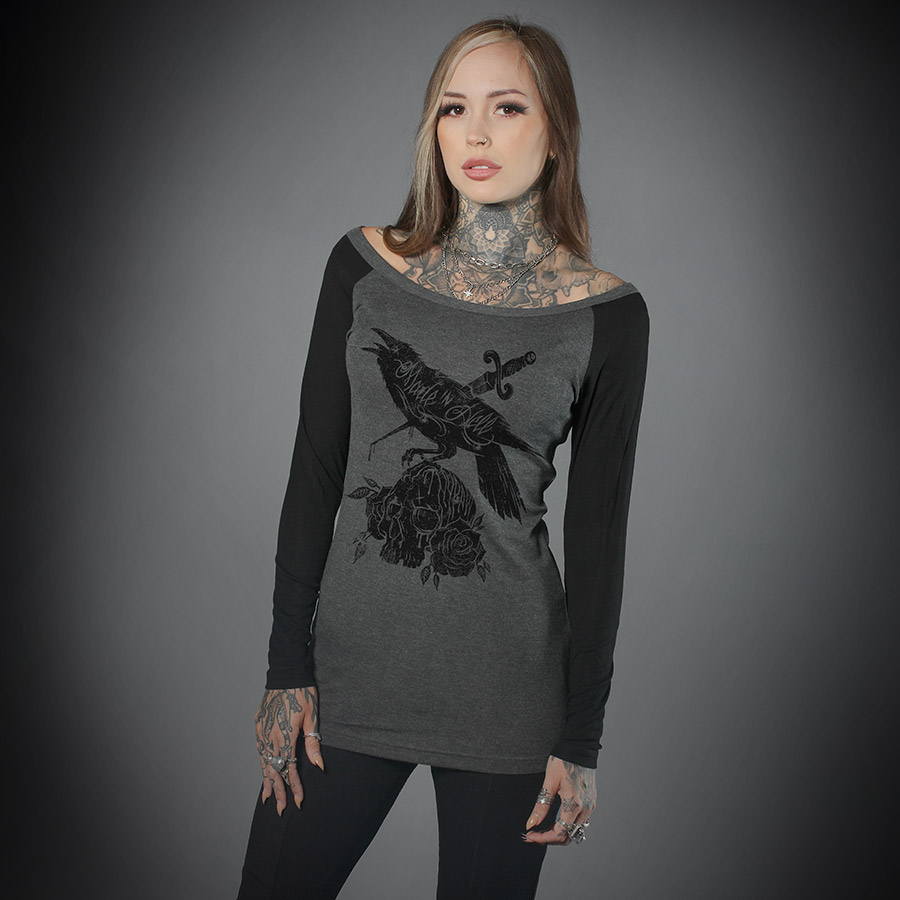 T-shirt femme LS CROW