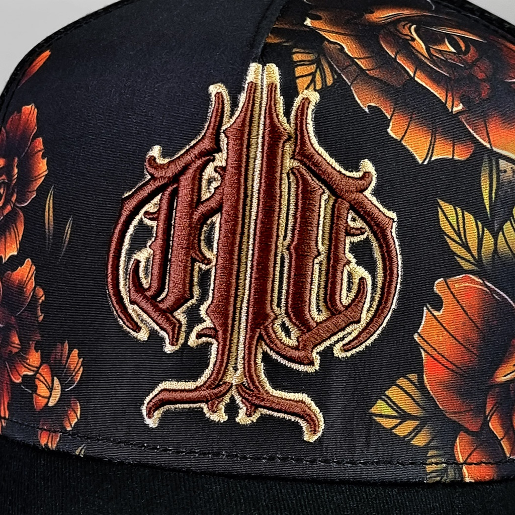 Casquette trucker DARK ROSES