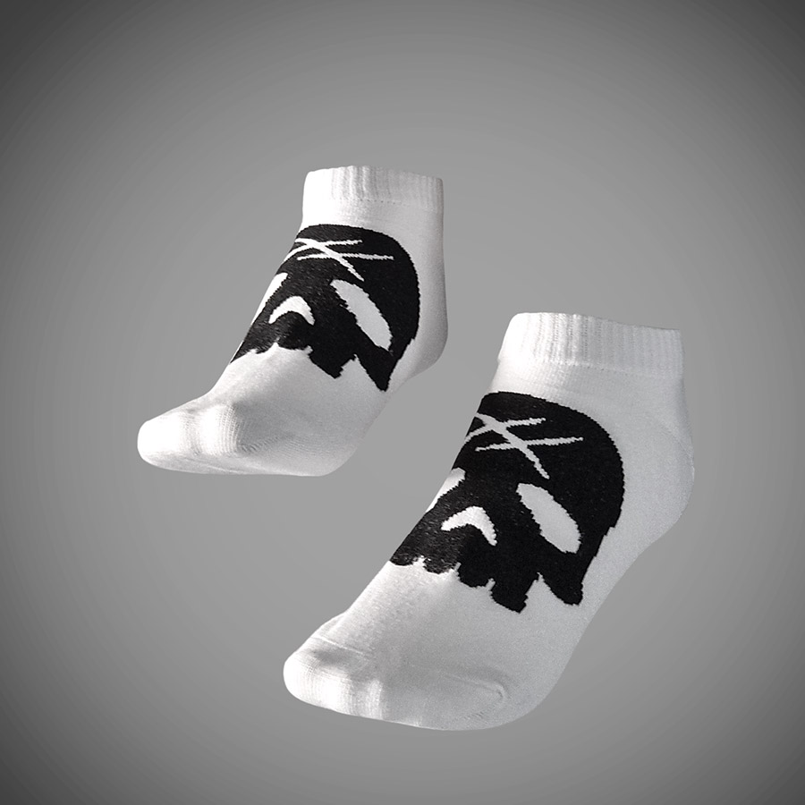 Chaussettes courtes SKULL WHITE