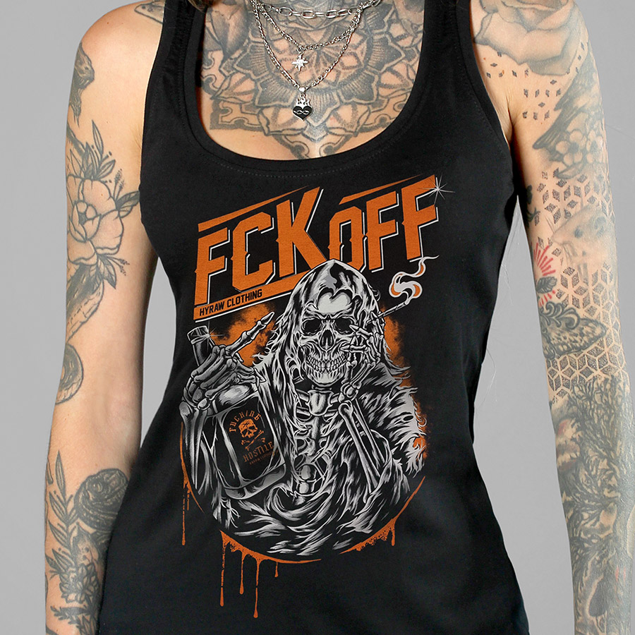 [SU24-W052-A-XS] FCK OFF Womens Tank Top (XS)