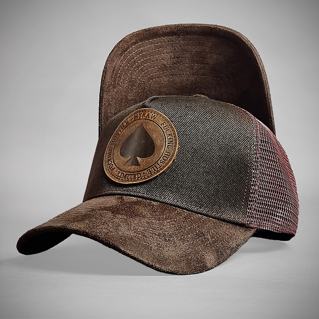 Casquette trucker LEATHER ACE