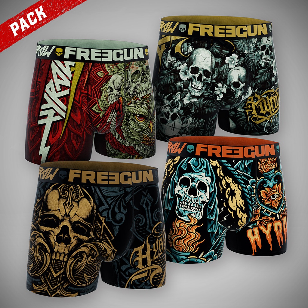 Pack of 4 HYRAW X FREEGUN 2024 Boxers