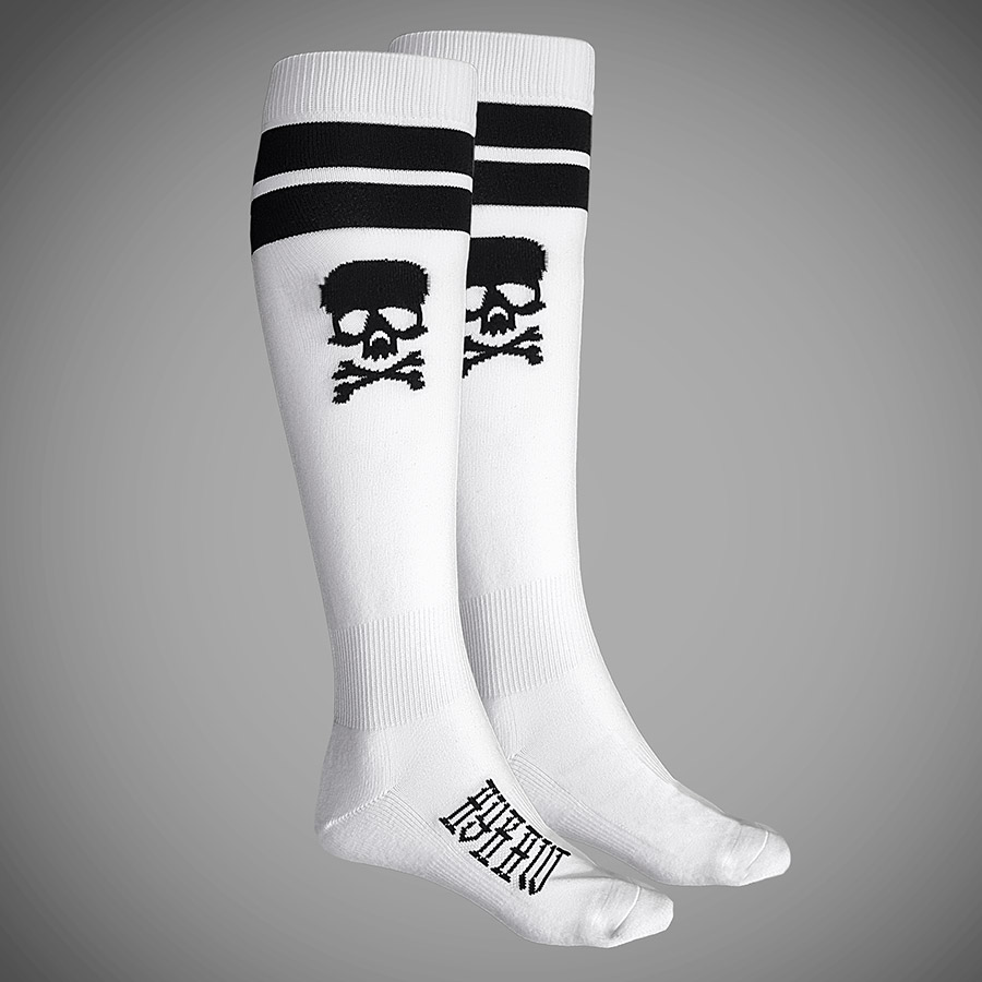 Chaussettes SKULL KNEE WHITE