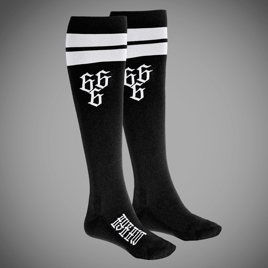 666 KNEE BLACK  Socks