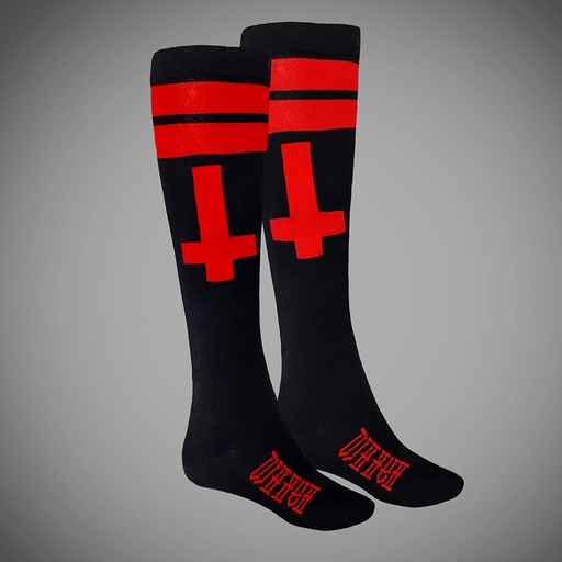 [SCKS-KN-CRSS-RD] CROSS KNEE RED Socks