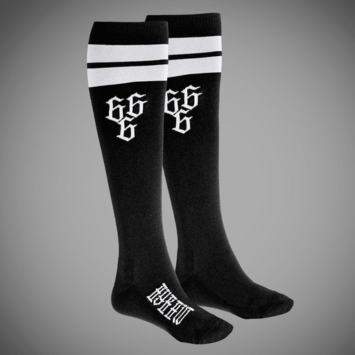 [SCKNEE-666-BCK] 666 KNEE BLACK  Socks