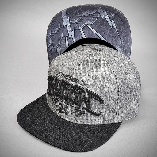 [CAP-SNP-GREY-STORM] Casquette Snapback GREY STORM