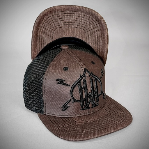 [F24-A202] BROWN ACE Snapback Cap